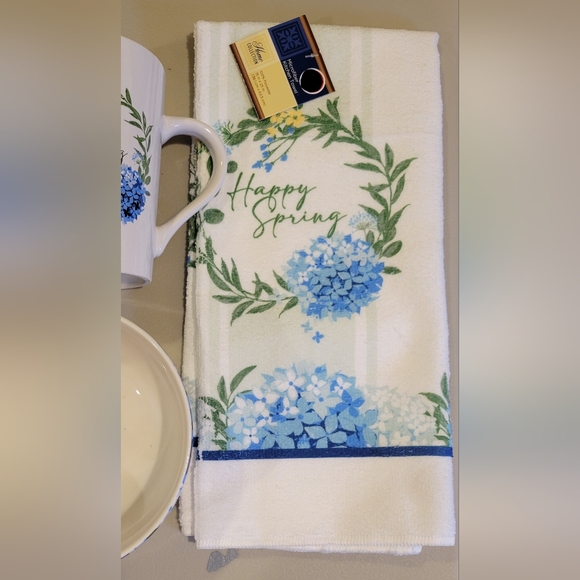 Royal Norfolk - Set of Mug, Bowl, and Kitchen Towel (one each) Happy Spring - Picture 4 of 11